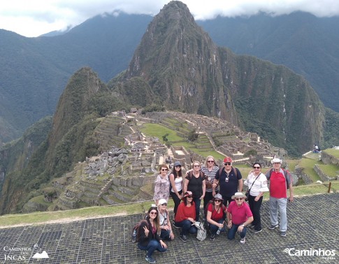 Família Caminhos em Machu Picchu, Peru