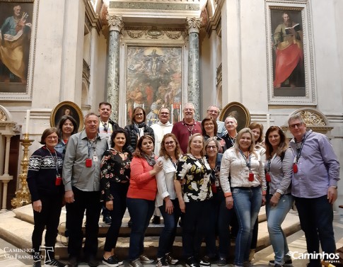 Família Caminhos na Basílica de Santa Maria Maior, Roma, Itália