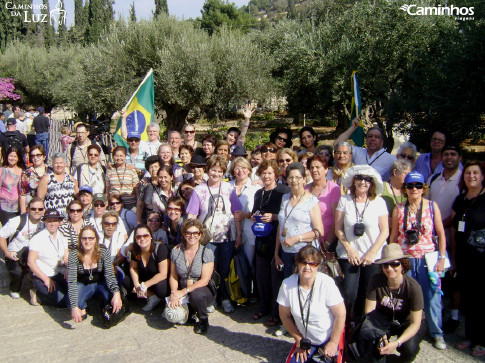 Família Caminhos no Horto das Oliveiras (Getsêmani), Jerusalém, Israel