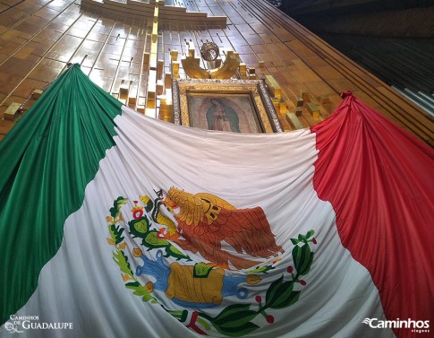 Ícone de Nossa Senhora no Santuário de Guadalupe, Cidade do México