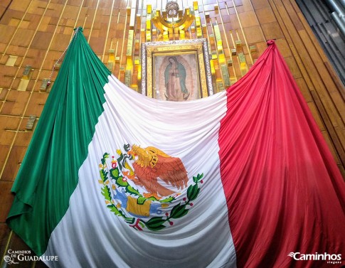 Ícone de Nossa Senhora no Santuário de Guadalupe, Cidade do México