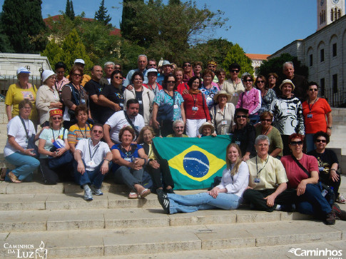 Família Caminhos na Basílica da Anunciação, Nazaré, Israel