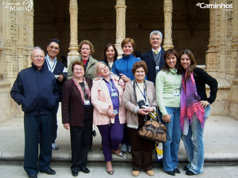 Família Caminhos no Mosteiro dos Jerónimos, Lisboa, Portugal