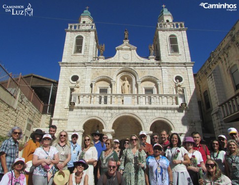 Família Caminhos na Igreja das Bodas de Caná, Israel