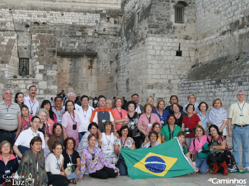 Família Caminhos na Basílica da Natividade, Belém, Cisjordânia