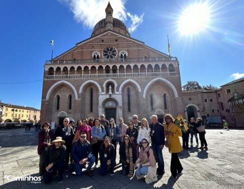 Família Caminhos na Basílica de Santo Antônio, Pádua, Itália