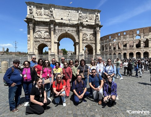 Família Caminhos no Arco de Constantino, Roma, Itália