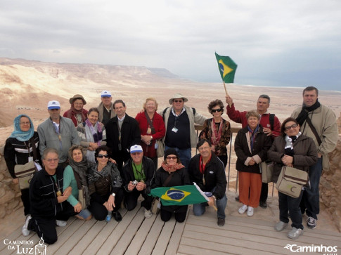 Família Caminhos em Massada, Israel