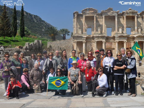 Família Caminhos em Éfeso, Turquia