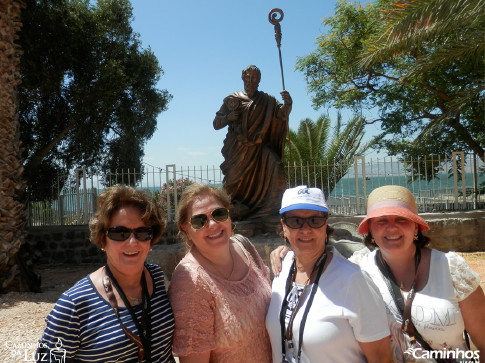 Estátua de São Pedro em Cafarnaum, Israel