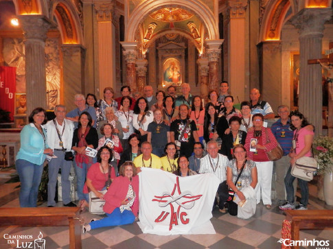 Família Caminhos na Igreja de San Salvatore in Onda, Roma, Itália