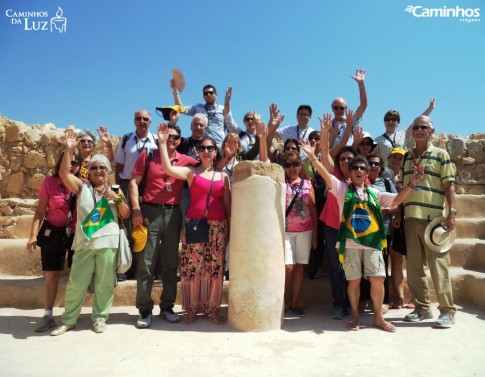 Família Caminhos em Massada, Israel