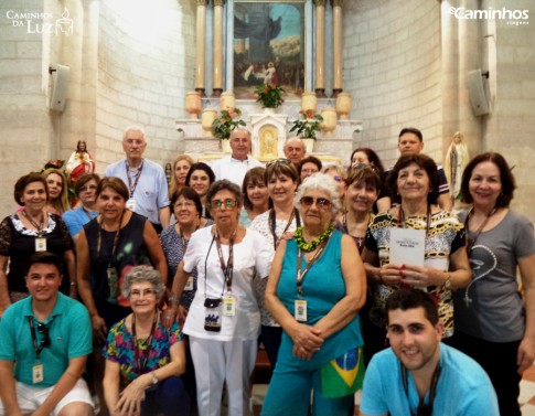 Família Caminhos na Igreja das Bodas de Caná, Israel