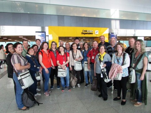 Família Caminhos no Aeroporto de Guarulhos