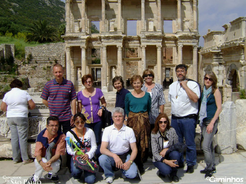 Família Caminhos em Éfeso, Turquia